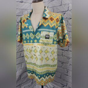 Saint Javelin Crimea Beach Party Hawaiian Open Collar Shirt Tribal Southwestern